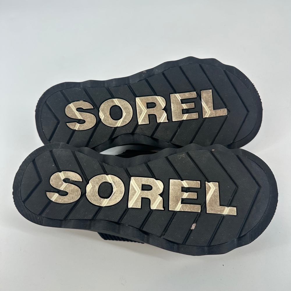 SOREL Viibe Women's Black Platform Slide Sandals Comfort Slip‎ On Shoes Size 8 - Picture 6 of 8